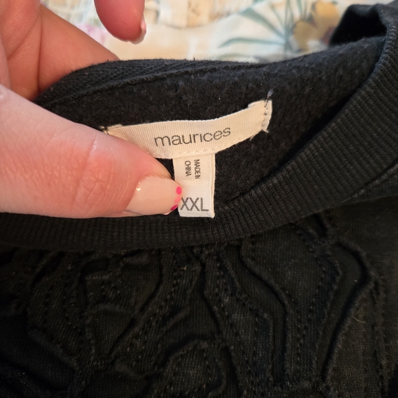 Maurices Black Sweater with Rose Design - Picture 5 of 6